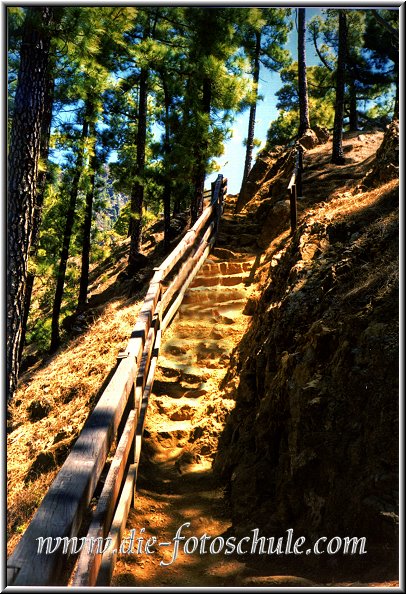 Treppe in der Caldera